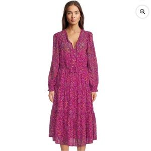 BLL Women's Tiered floral Dress boho size XL flowing flowy summer cottagecore